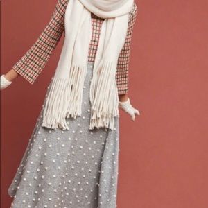 Anthropologie Maeve Snow Flurry Skirt XL